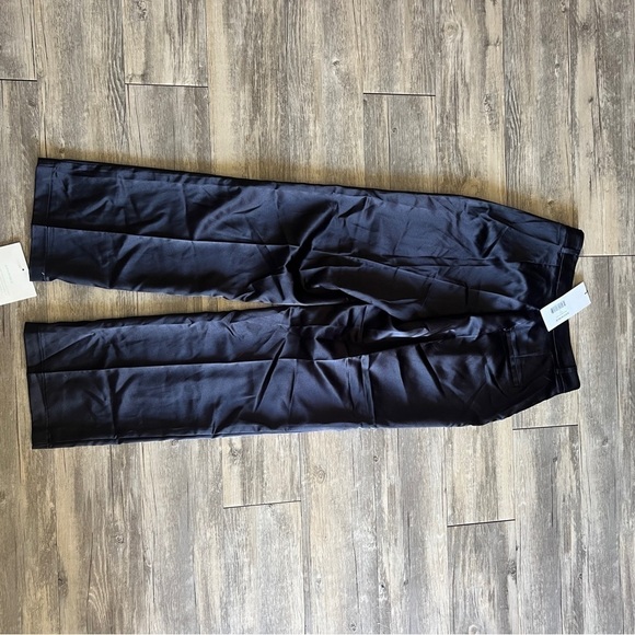 Adoore Gent Asymmetric Satin Wide Leg Pants in Black - Picture 9 of 10